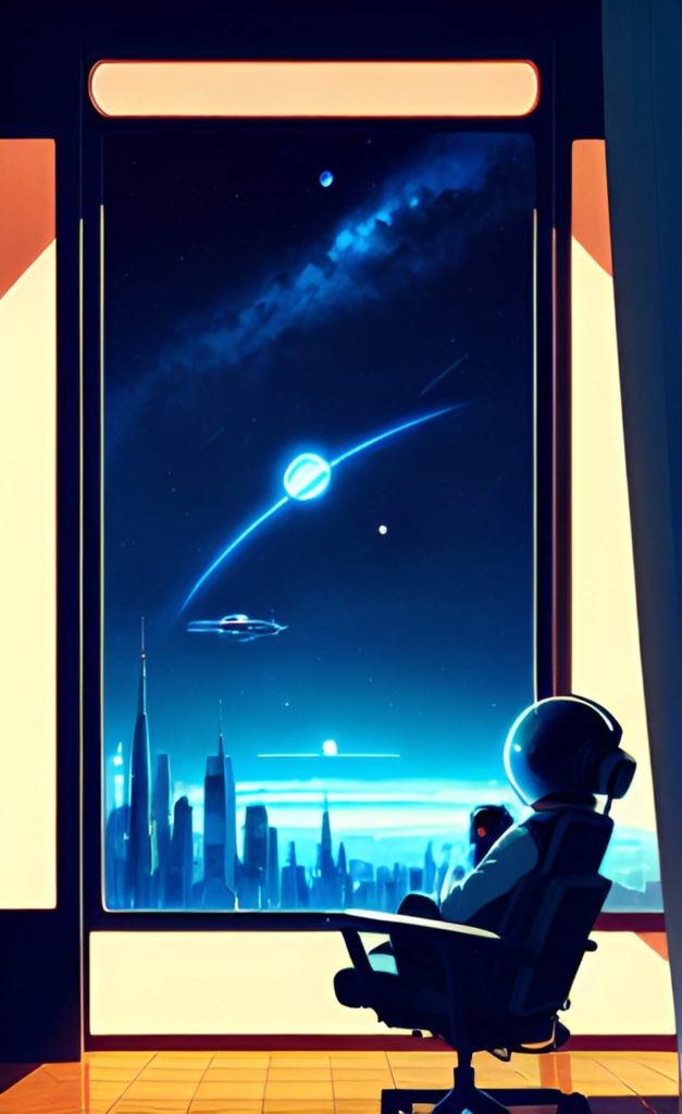 Kosmita obmyślający plan inwazji