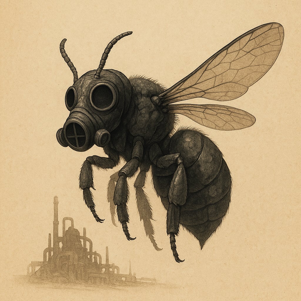 Duża dees lecąca nad fabryką Oriona. Jej twarz przypomina maskę gazową. Jej ciało jest ciemne wielkości ludzkiego niemowlęcia